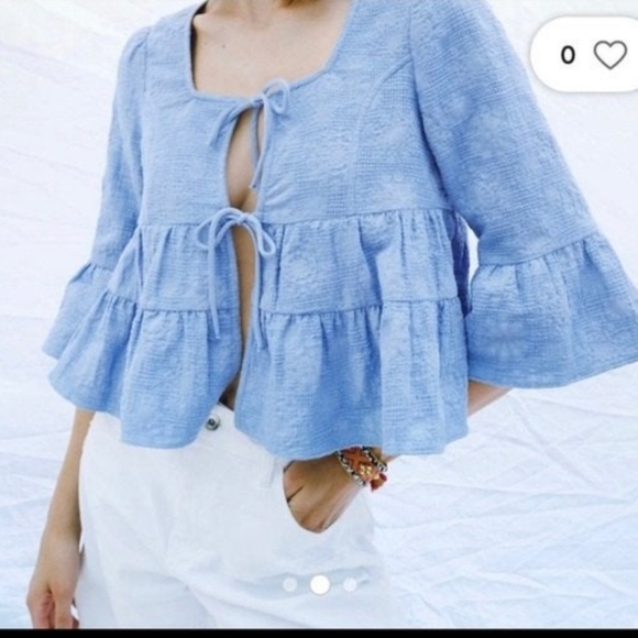 Zara Tops Zara Ruffled Top Poshmark